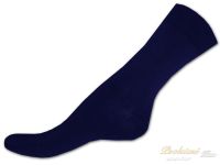 Dámské bavlněné ponožky s lycrou 35/37 Hladké tmavě modré