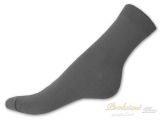 Bavlněné ponožky s lycrou 41/42 Hladké šedé