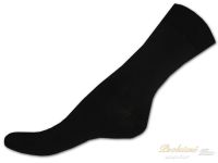 Dámské bavlněné ponožky s lycrou 35/37 Hladké černé