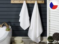 Kvalitní hotelový ručník 550g Jednobarevný bílý 50x100