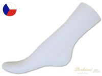 Ponožky froté s jemným svěrem 35/37 Bílé