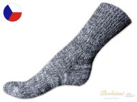 Sibiřky hřejivé ponožky s jemným svěrem 38/39 šedý melír