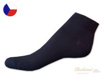 Bambusové kotníkové ponožky s lycrou 41/42 Hladké černé