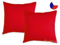Bavlněný dekorační polštář 50x50 KOMFORT Jednobarevný Červený