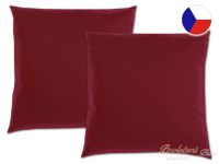 Jednobarevný saténový dekorační polštářek 50x50 Luxury Collection Vínový