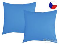Bavlněný dekorační polštář 40x40 KOMFORT Jednobarevný Modrý