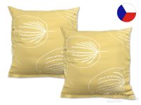Bavlněný dekorační polštář 50x50 EXCLUSIVE Grace žlutý dekor