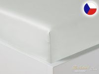 Luxusní saténové prostěradlo 90x200 Geon bílé