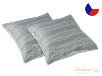 Damaškový dekorační polštářek 40x40 EXCELLENT GEON Modern look šedá DUO