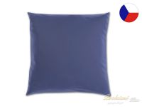 Jednobarevný povlak na polštář 50x50 satén  Luxury Collection Tmavě modrý