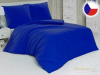 Jednobarevné povlečení bavlna 140x220, 70x90 EXCLUSIVE tmavě modré