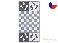 Froté osuška 70x140 ZOE Šachovnice černobílá 450g