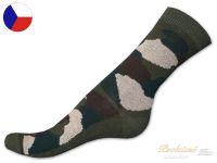 Rotex ponožky Maskáč zelený 32/34