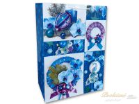 Vánoční dárková taška 40,5x56x25 Modrá