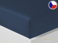 Luxusní saténové prostěradlo 90x200 Geon modrý