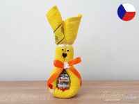 Malý velikonoční zajíček z ručníku KIDS žlutý + vajíčko s překvapením
