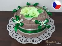 Textilní dort z osušky Sofie béžová II