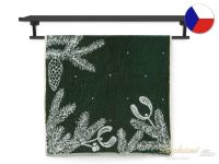 Vánoční ručník 55x100 ZARA 450g Zasněžené větvičky zelenobílé