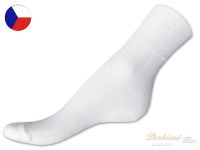 Bílé ponožky 100% bavlna 43/45