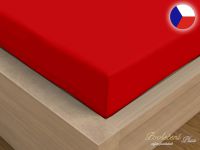 Luxusní saténové prostěradlo na vysokou matraci 90x200 červené