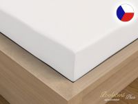 Luxusní saténové prostěradlo na vysokou matraci 100x200 bílé
