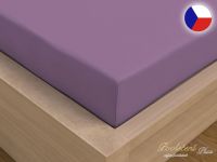 Luxusní saténové prostěradlo na vysokou matraci 180x200 fialové