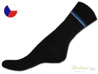 Společenské ponožky Manager LYCRA černé s páskem 41/42