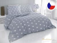 Povlečení bavlna EXCLUSIVE Stars šedé 2x 70x90, 200x200
