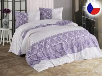 Prodloužené povlečení bavlna EXCLUSIVE Madelaine purple 70x90, 140x220