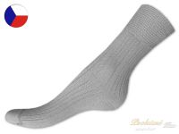 100% bavlněné ponožky světle šedé žebro 41/42