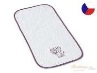Dětský ručník s výšivkou LOTA 30x50 Slůně bílá/tmavě fialová 350g 