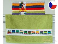 Dětský ručník NORA 50x100 Mašinka zelená 450g