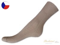 Pánské ponožky ze 100% bavlny béžové žebro 43/45