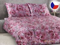 Luxusní povlečení bavlněný satén 70x90, 140x220 GEON Třešňový květ růžový