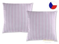 Bavlněný dekorační polštář 50x50 PROVENCE Viento růžové reverse