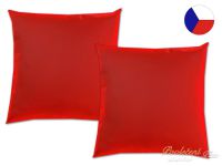 Saténový dekorační polštář 50x50 Červený