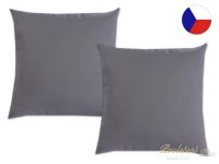 Jednobarevný saténový dekorační polštářek 40x40 Luxury Collection Tmavě šedý