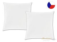 Jednobarevný saténový dekorační polštářek 40x40 Luxury Collection Bílý
