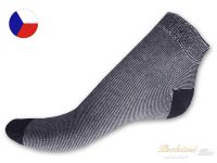 Nízké ponožky LYCRA proužek tmavě šedý 41/42