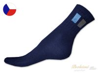 Dětské sportovní ponožky tm. modrý vzor 32/34