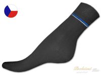 Společenské ponožky Manager LYCRA tmavě šedé s páskem 43/45