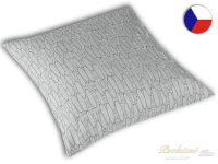 Damaškový povlak na polštář 40x40 EXCELLENT GRACE Oblázky stříbrné