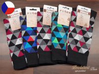 Pánské barevné ponožky Rotex Trojúhelníky 45/47 - 5 párů