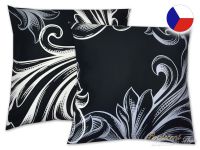 Saténový dekorační polštář 50x50 Atlantis black