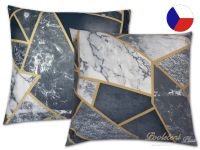 Saténový dekorační polštářek 40x40 Marble šedý