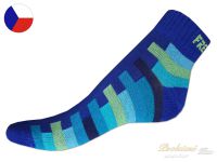 Kotníkové ponožky Rotex 35/37 Tmavě modré s proužky