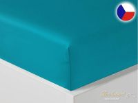 Luxusní saténové prostěradlo 180x200 STAR azurově modré