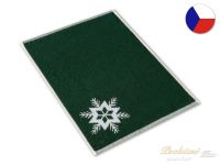 Malý vánoční ručník 35x50 Zimní hvězda zelenobílá