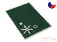 Malý vánoční ručník 35x50 Ledová hvězda zelenobílá