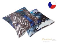 Luxusní saténový povlak na polštář 40x40 GEON Africké léto Zebra